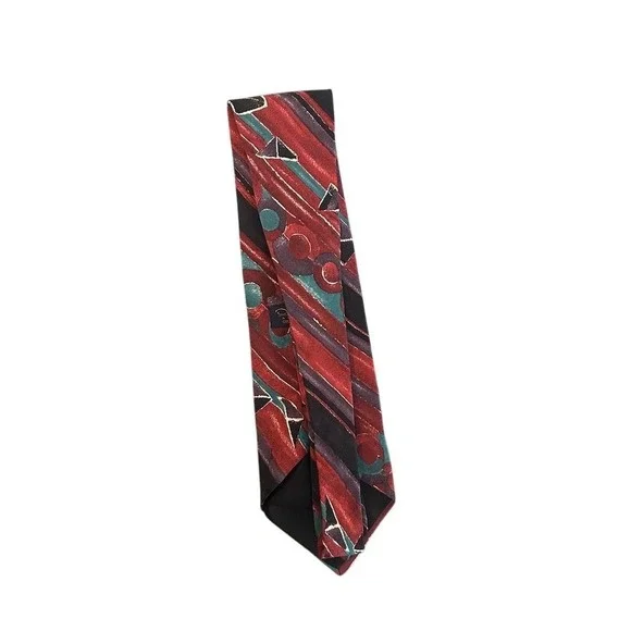 VTG Oscar de la Renta Couture Collection Men's 100% Silk Neckwear Tie Abstract - Picture 8 of 8